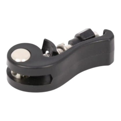 Gardiner hebel für teleskopstangen schwarzer kunststoff fahrradpedalclip mit silbernen metallteilen und rundem seitlichen knopf