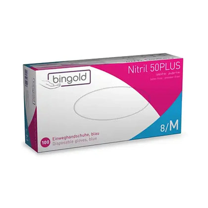 BINGOLD Nitril 50PLUS Wegwerphandschoenen Blauw