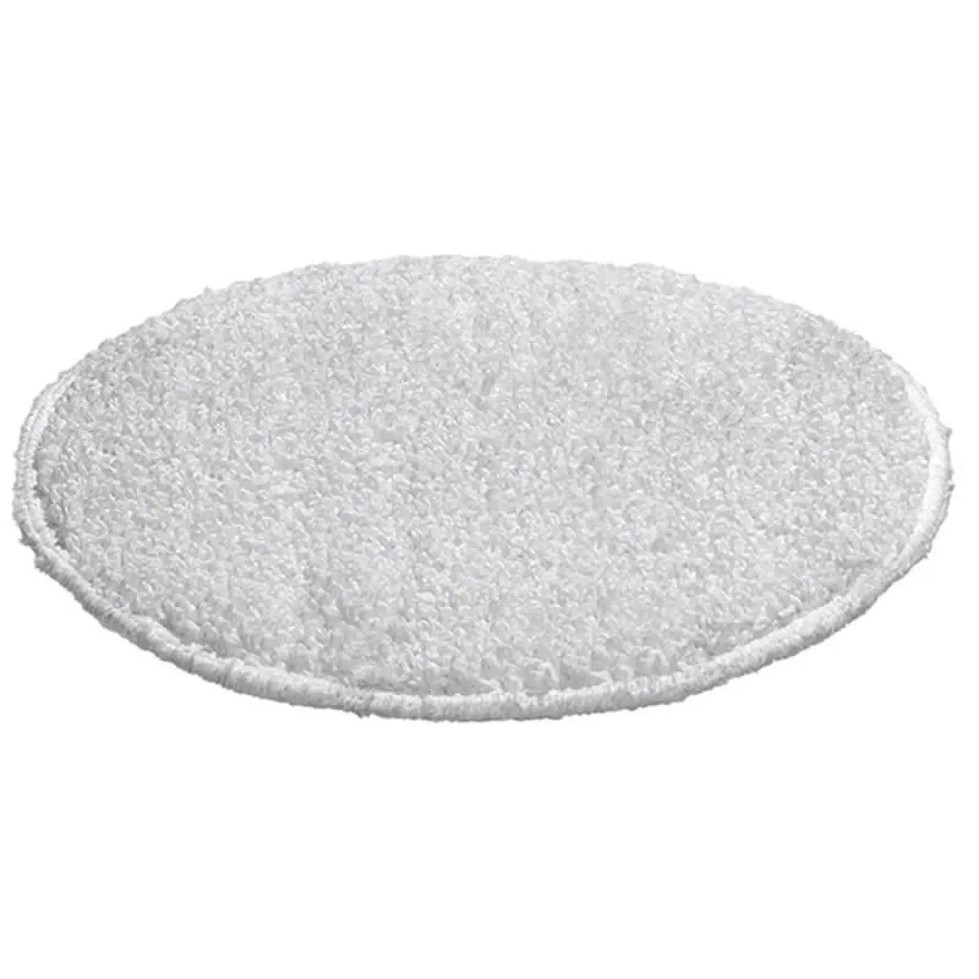 Weißes rundes samtiges mikrofasertuch bonnet pad 17 zoll 43 cm für teppichreinigung