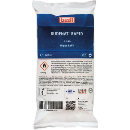 Buzil Budenat Rapid Wipes D444 Desinfectiedoekjes 120 stuks navulverpakking