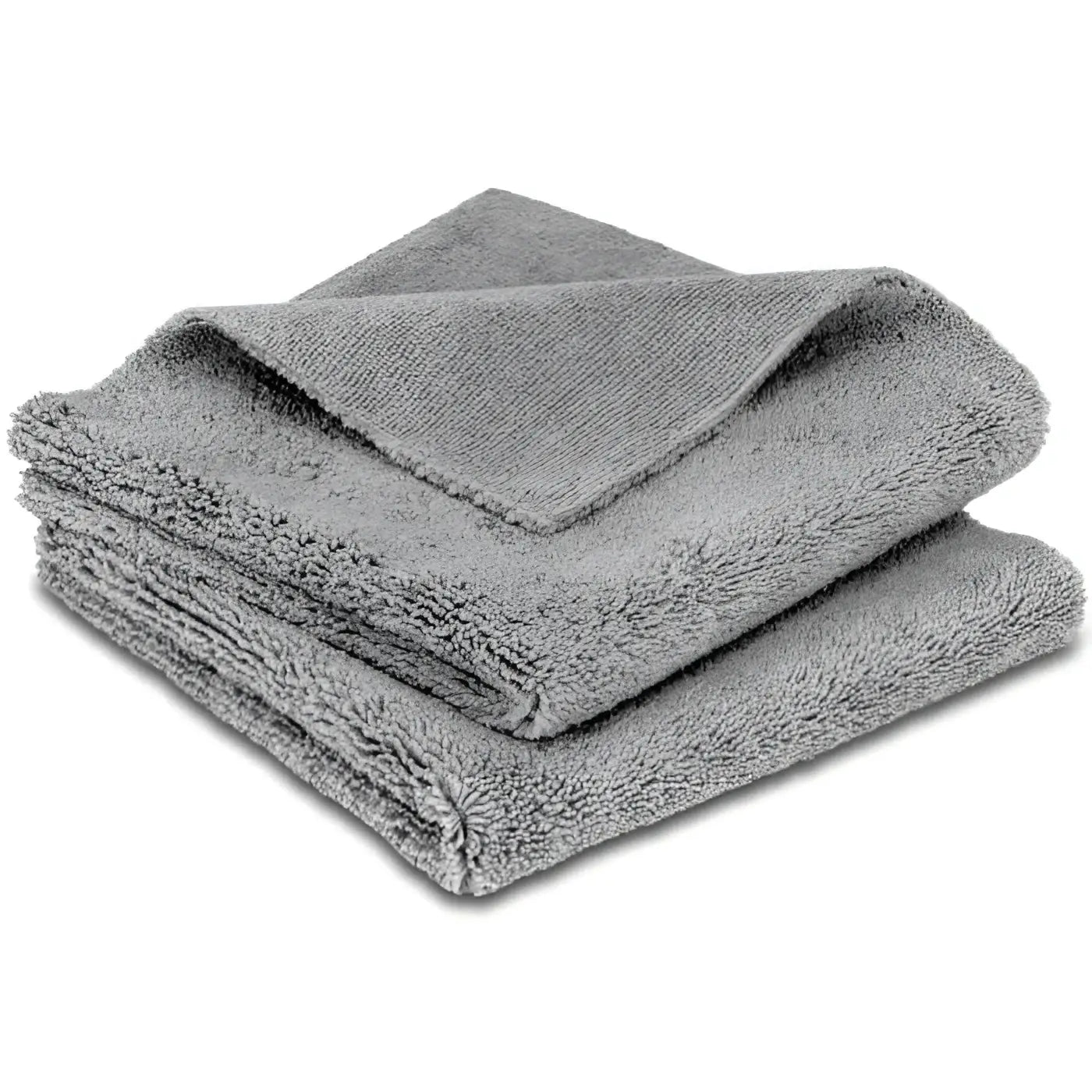 Stapel weicher grauer mikrofasertücher clendo auto-poliertuch twin zum autopolieren