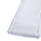 Weißes plüschmikrofaser-reinigungspad mit ausgefransten kanten für clendo microfasermopp superstar mws