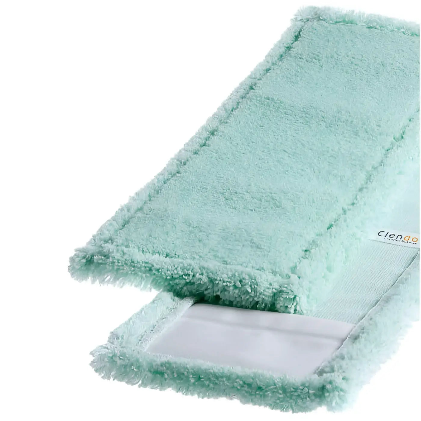 Clendo microfasermopp pro mtm mit hellgrünem mikrofaserkopf und weißer haftfläche für gründliche reinigung