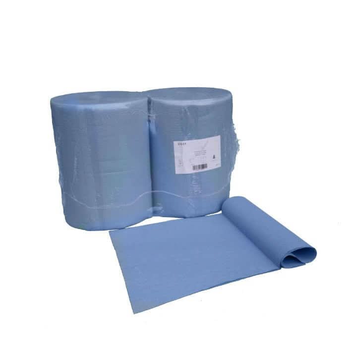 Putzpapier 2-lagig 1000 Blatt 36x34 cm Blau Zellstoff 2 Rollen als Hygieneartikel für Reinigungsbedarf von Clendo