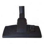 Schwarze kunststoff bodendüse kolumbus kombi d32 mit rechteckiger basis und zylindrischem anschluss