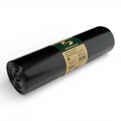 DEISS RE:SOURCE Müllsäcke Schwarz 120 Liter 25023 – Palette mit 320 Rollen
