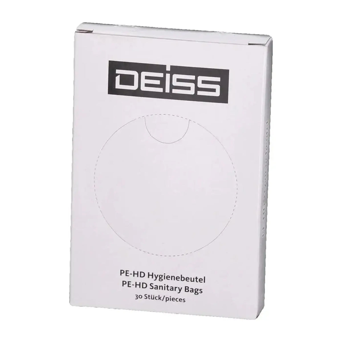 DEISS Universal Hygienebeutel HDPE in Spenderbox Weiß 56941 – Produktabbildung; Lieferumfang: 25 Spenderboxen