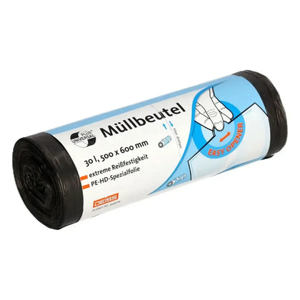 DEISS Universal Plus Müllbeutel Grau 30 Liter HDPE 44904 – Karton mit 40 Rollen