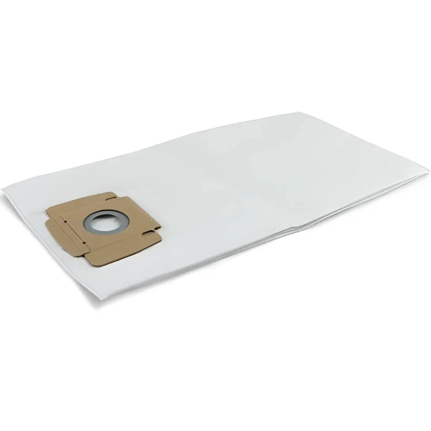 Weißer diversey taski aero 8 plus vlies-staubsack mit braunem kartonverschluss und rundem ausschnitt