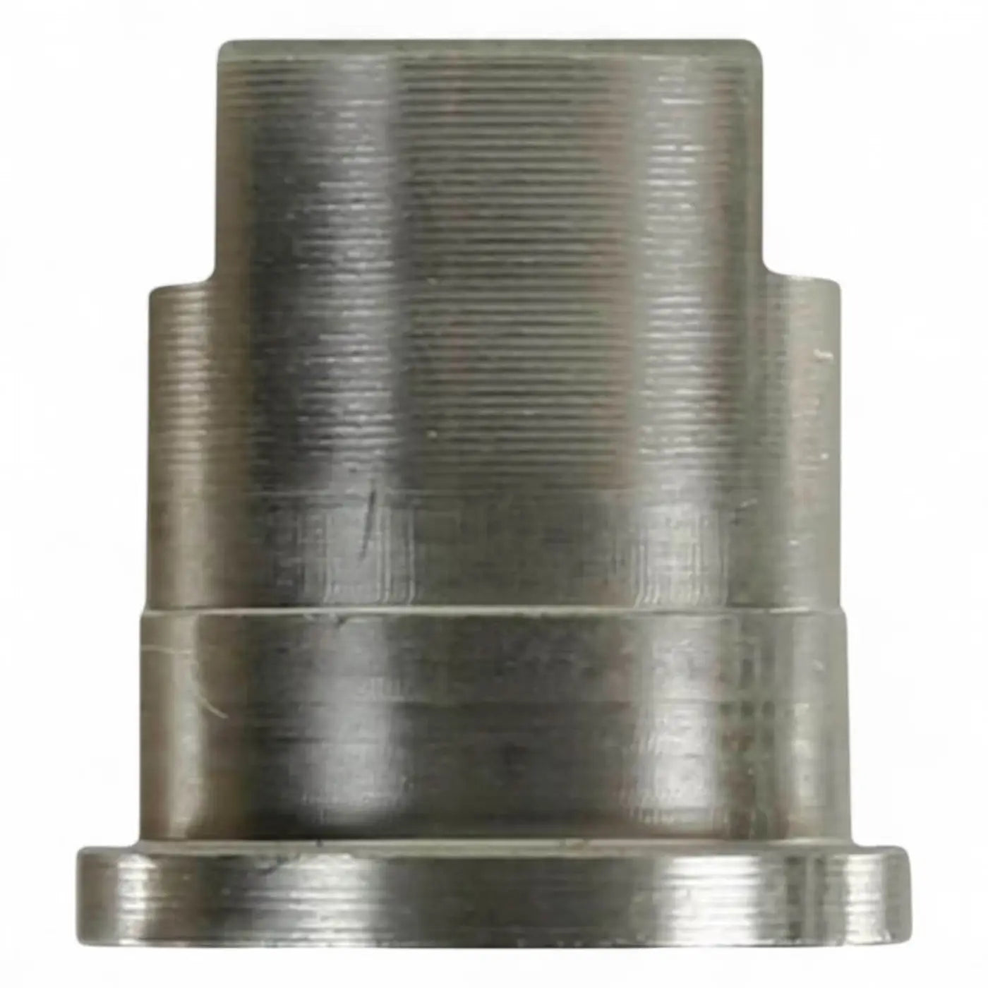 Düsenmundstück hochdruckspritzdüse 045 40° silberfarbener metallzylinder mit gefrästen rillen und flanschfuß