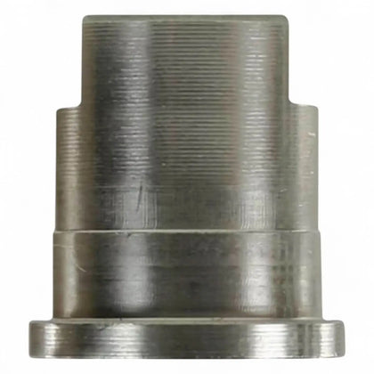 Düsenmundstück hochdruckspritzdüse 045 40° silberfarbener metallzylinder mit gefrästen rillen und flanschfuß