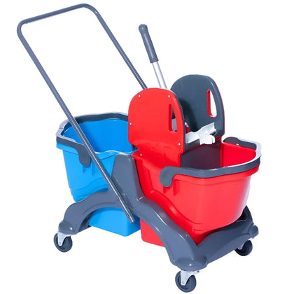 Floorstar DOFA20DB dubbele trolley 17l met trekstang BASIC