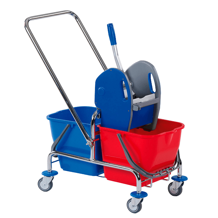 Floorstar DOFA20D Doppelfahrwagen mit Deichsel 17l SOLID.