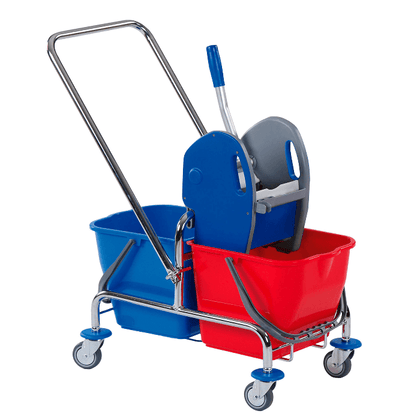 Floorstar DOFA25D Dubbele wagen met trekstang 25l SOLID