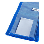 Blauer strukturierter microfasermopp floorstar mit weißem haftpflaster für den klinikeinsatz 50 cm lasche