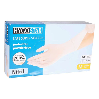 Hygostar "Safe Super Stretch" Nitrilhandschoenen Wit 100 stuks