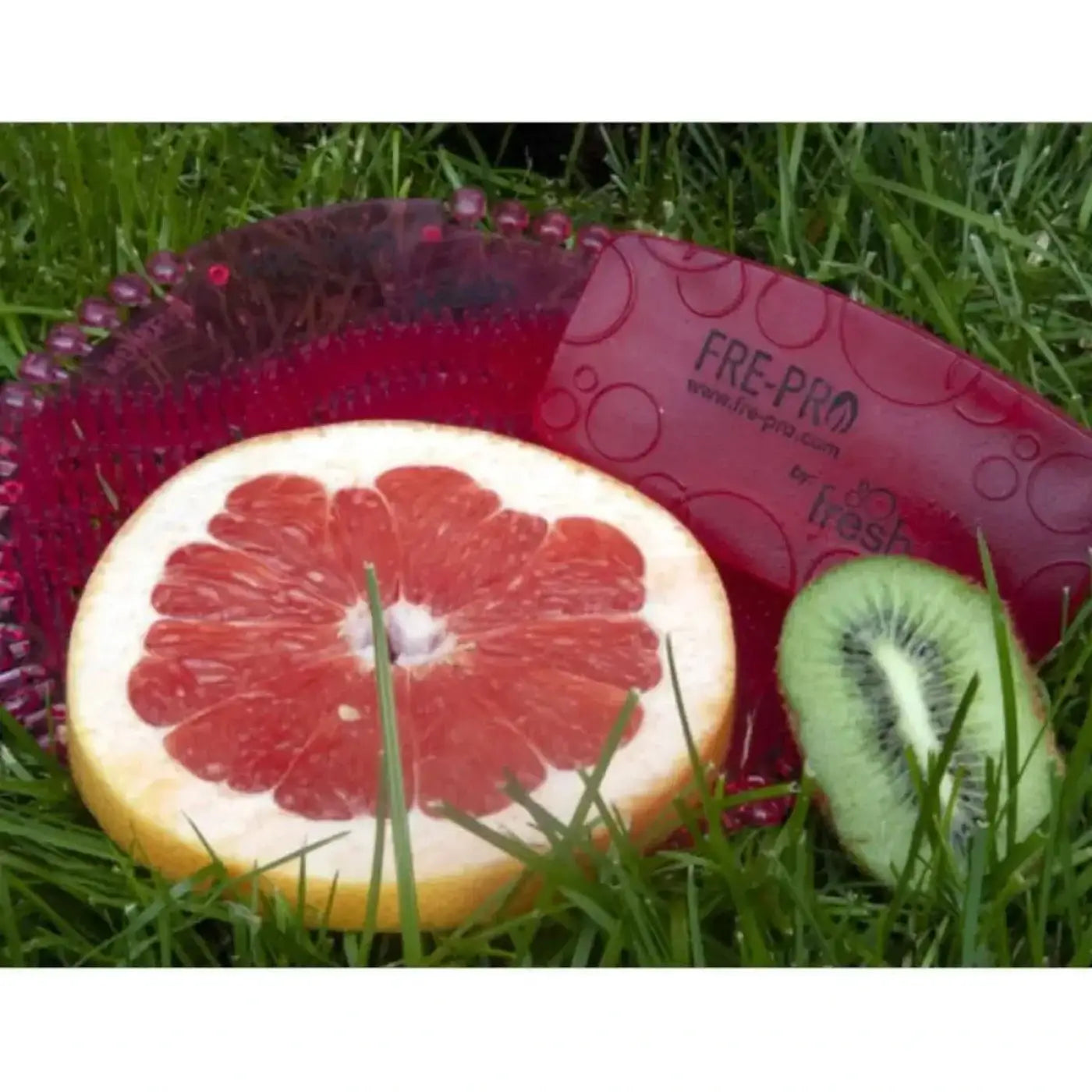 Frepro wave 3d urinaleinlage urinalsieb in transparentem roten silikon mit strukturierter blasenoberfläche