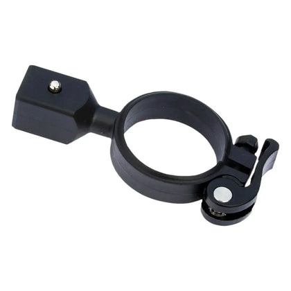 Schwarze gardiner klemmhalterung kamera mit quick-lock aufnahme und quadratischem kopf mit verstellbarer klemme