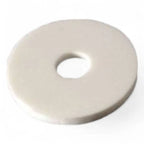 Off-white rundlicher gardiner reinigungs-stopfen mit mittigem loch und leicht strukturierter oberfläche