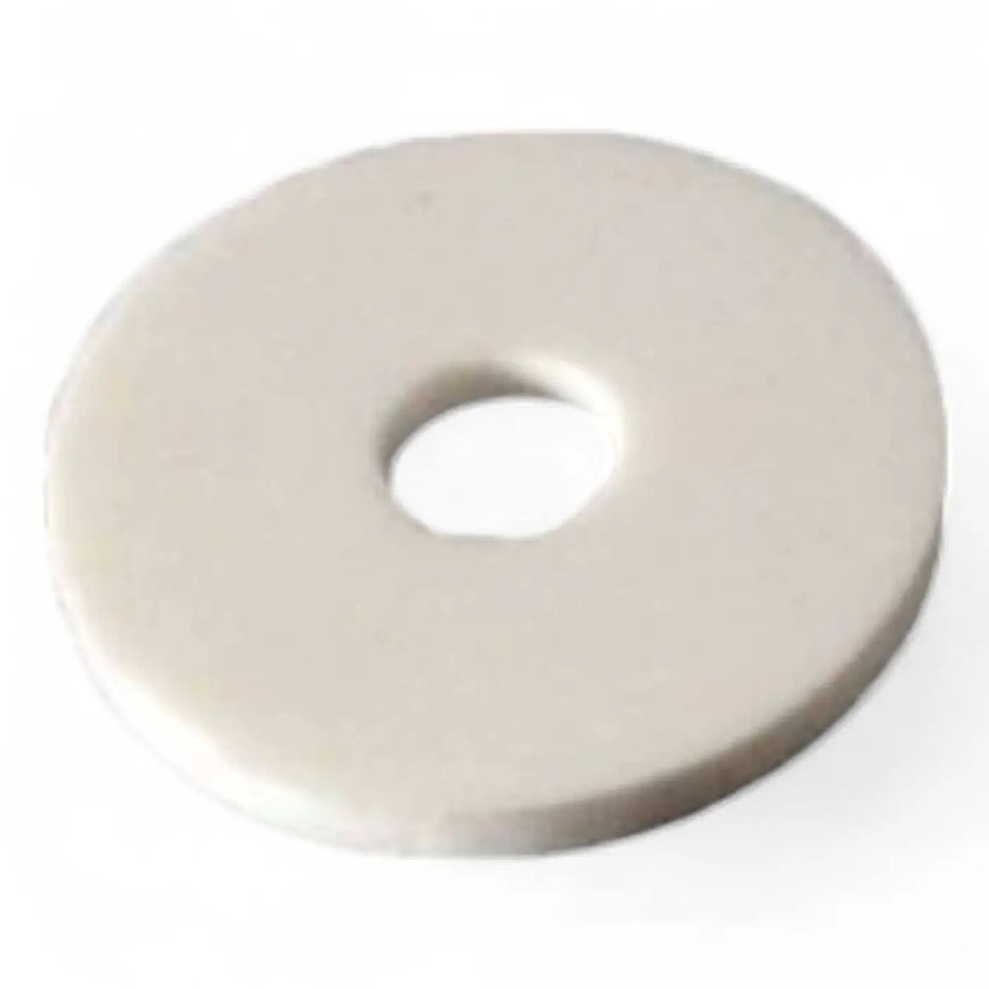 Off-white runde reinigungsplättchen mit zentralem loch und glatter oberfläche für gardiner reinigungs-stopfen