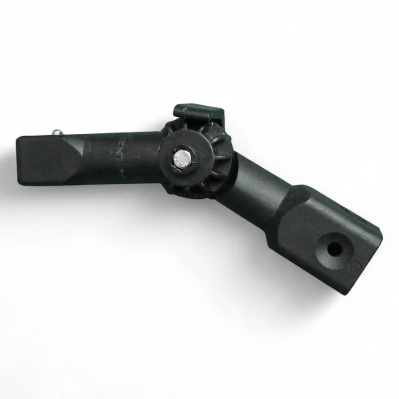 Gardiner verlängerung für knickwinkel mit schwarzem kunststoff-kreuzgelenk und zentraler metall-schraube