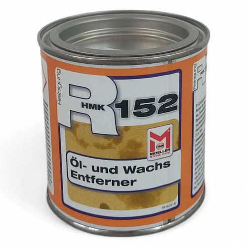 Hmk r152 ölentferner und wachsentferner 250ml in metallkanne mit orange-weißem etikett für produktreinigung