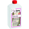 Weiße kunststoffflasche mit rotem deckel und lila etikett mit power-gel von möller stone care 1 liter