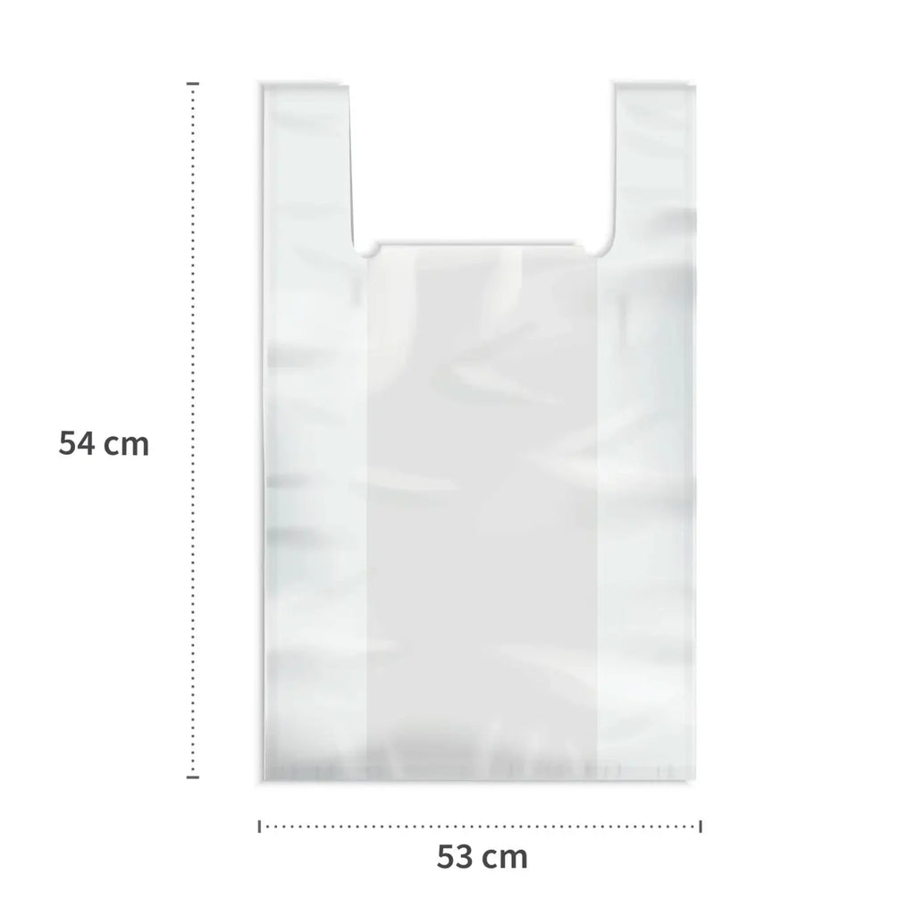 HygoClean clear plastic hdpe müllbeutel mit tragegriff und 54 cm höhe für einfache entsorgung