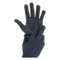 Dunkelgraue hygostar arbeitshandschuhe pearl light aus gestricktem material mit griffigen mustern an den fingertips