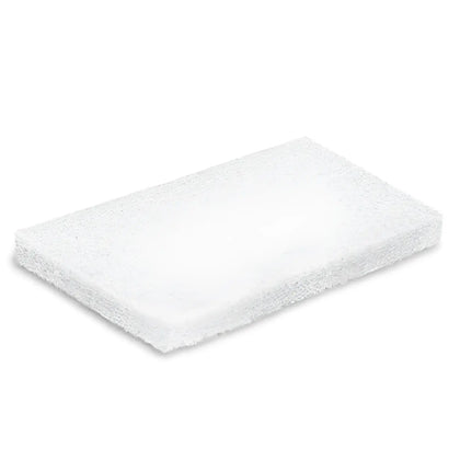 Weißes rechteckiges scheuerpad janex handpad 25x11,5 cm mit strukturierter faseroberfläche