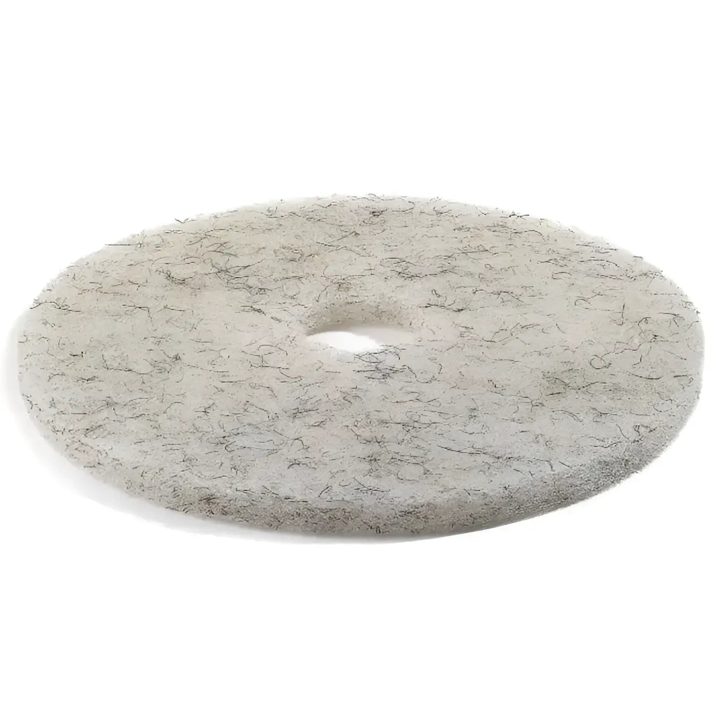 Grauer runder janex high-speed pad maschinenpad mit mittlerem loch und strukturierter faseroberfläche