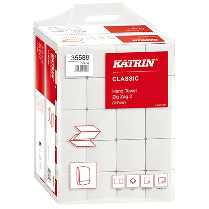 Katrin Classic Handdoekpapier Wit 2-laags ZZ/V-vouw 4000 vellen