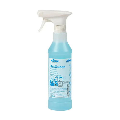 Kiehl GlasQueen glasreiniger 500ml sprayflasche lichtblau mit weißem sprühkopf umweltfreundlich