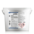 Weißer kunststoffeimer mit griffen und label langguth professional kr24 tauchreiniger pulver 10 kg