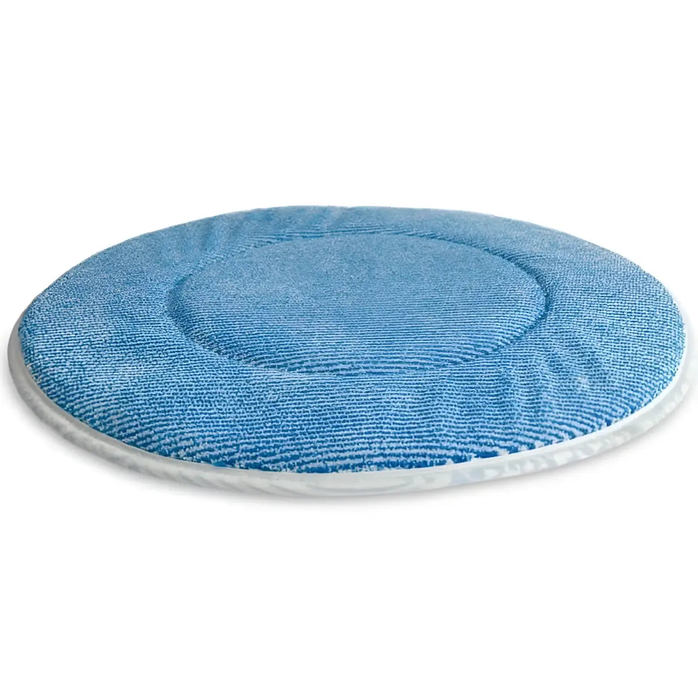 Mikrofaser pad 14 zoll maschinenpad mit blauem rundem mikrofasermoppkopf und weißem gummiertem rand