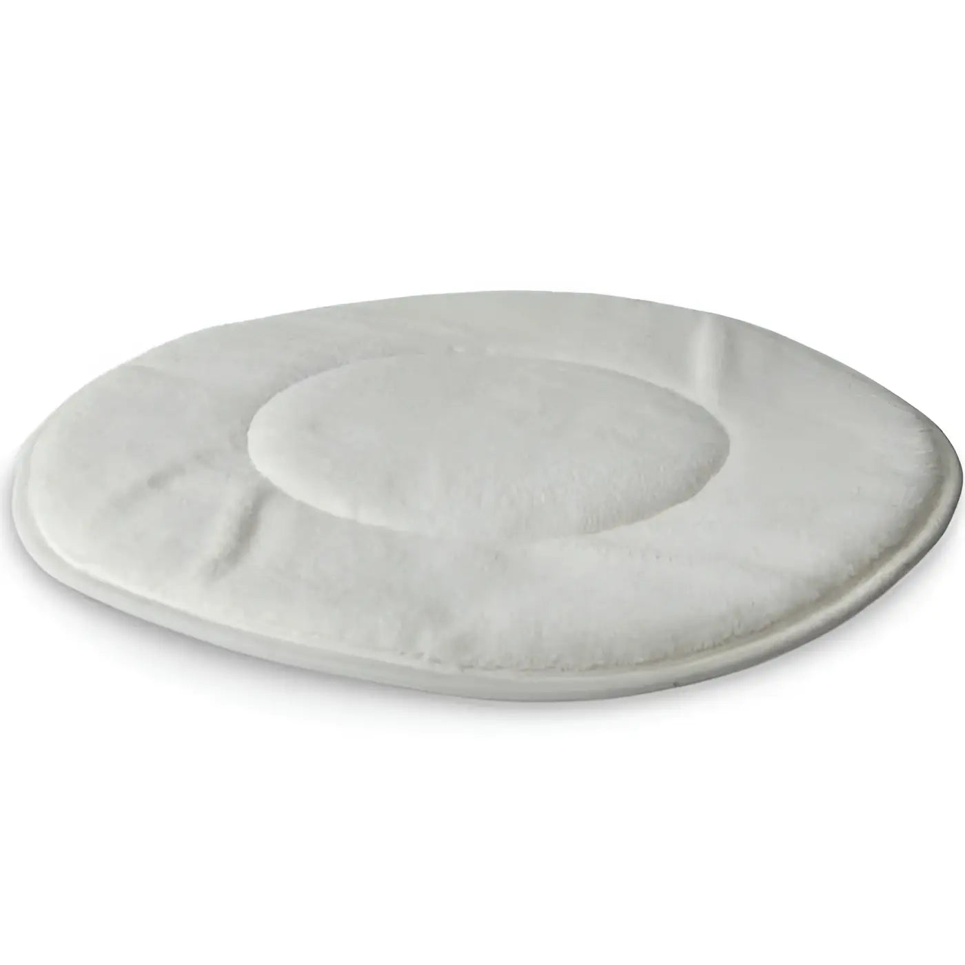 Mikrofaser pad 17 zoll maschinenpad weiß rund mit weicher textur und mittig erhöhter fläche