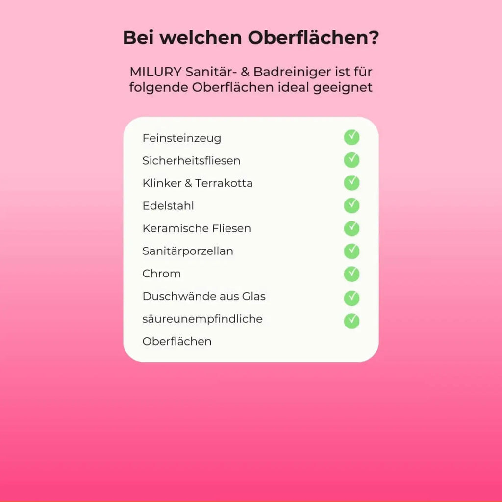 Milury sanitär- und badreiniger in milury power trio reinigungsset für porzellanfliesen und chromoberflächen