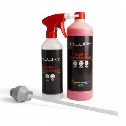 Milury Sanitair- & Badkamerreiniger met Spuitfles en praktische Doseerkogel 20 ml