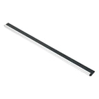 Moerman aluminium-schiene mit dura-flex wischergummi in schwarz und silber mit schlankem modernem led-streifen design