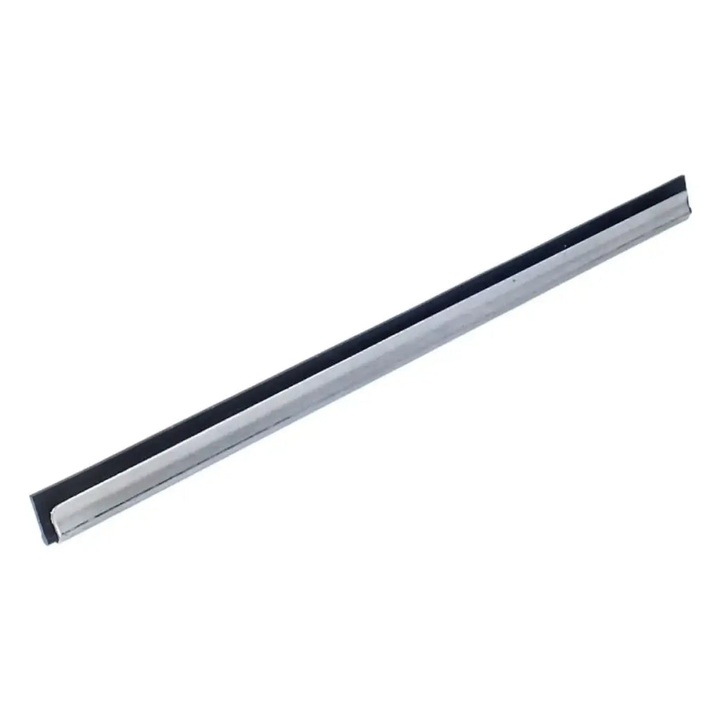 Moerman edelstahl-schiene fensterschaber mit schwarzem dura-flex gummilippe und silbernem rahmen