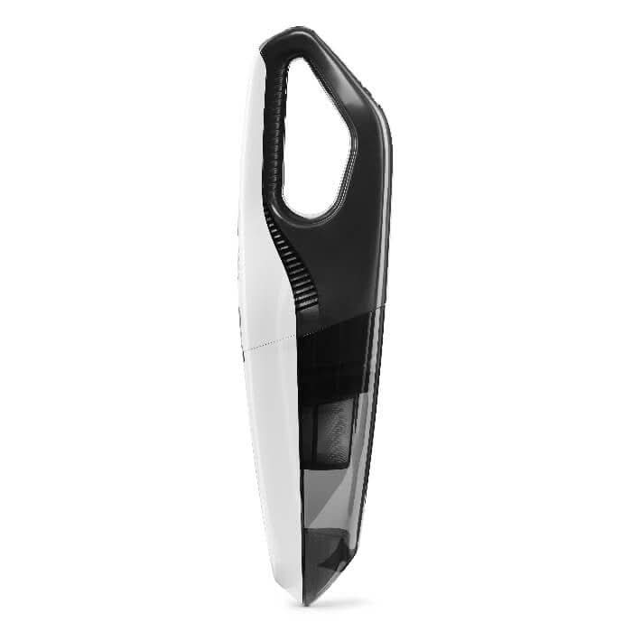 Nilfisk akku-handstaubsauger quick 20v weiß mit schwarzem griff und ergonomischem design in schwarz und weiß