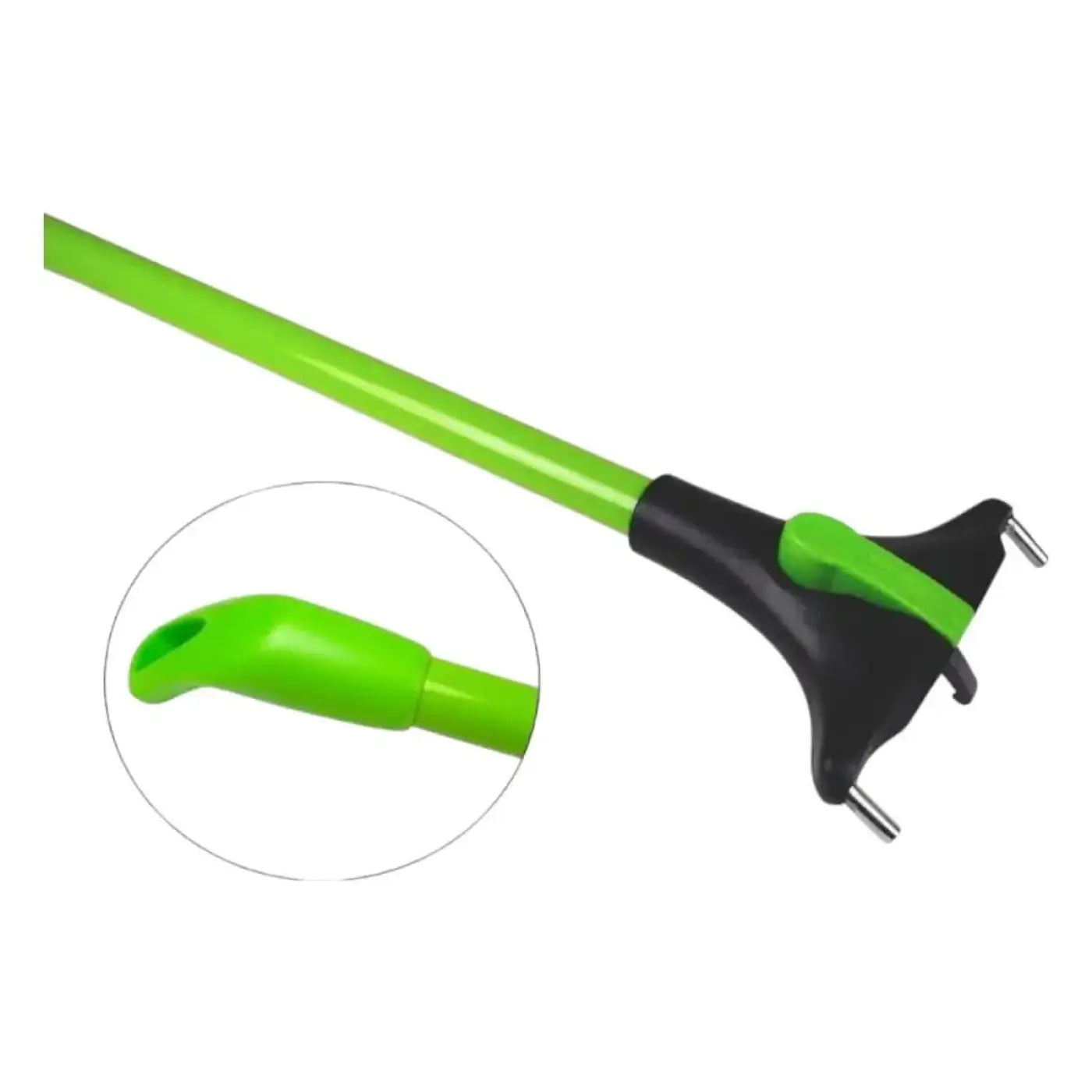 Nölle beconnect glasfaser-stiel mit 150 cm länge und 22 mm durchmesser, grün-schwarzer kunststoffgriff mit metallzinken