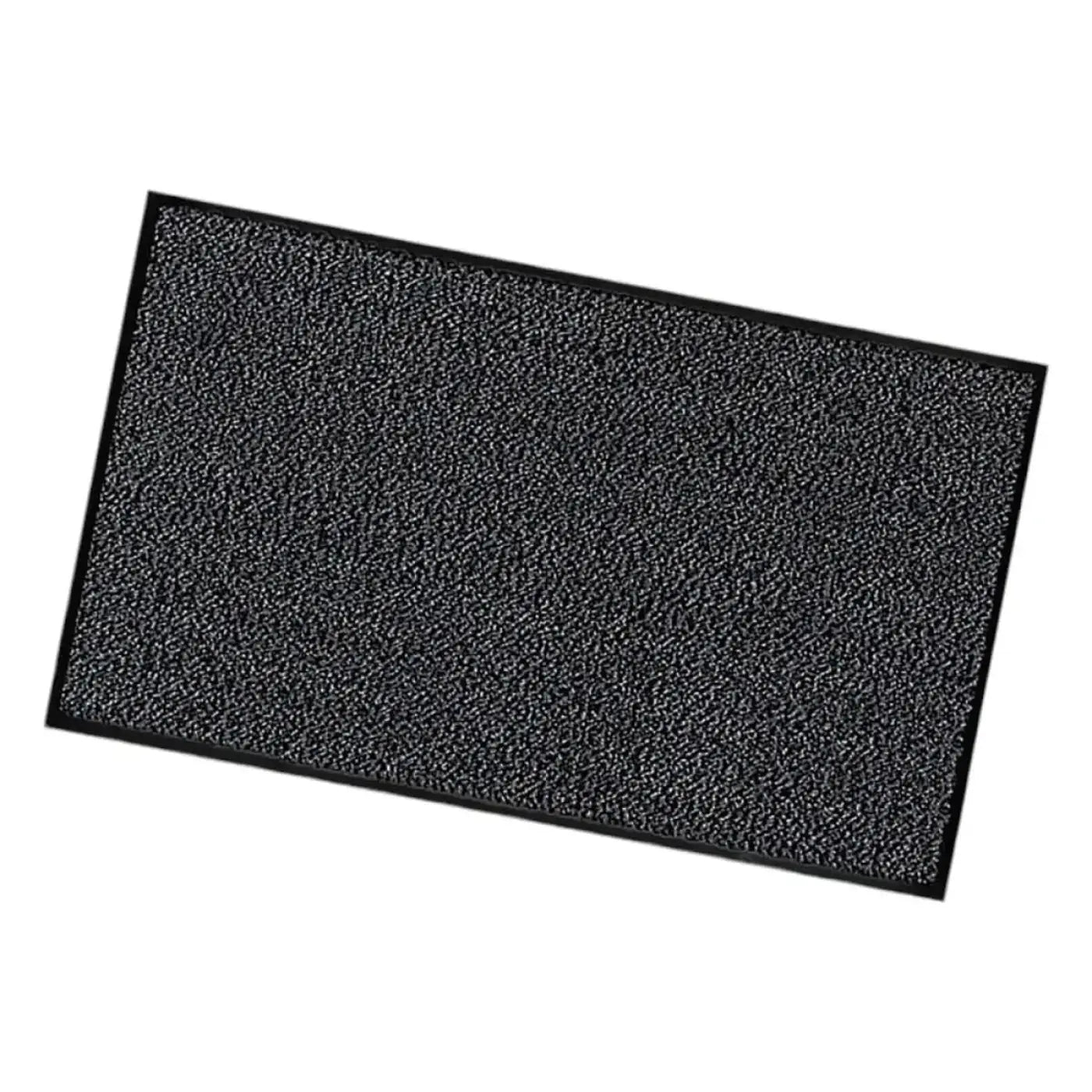 Nölle fußmatte schmutzfangmatte aus schwarzem gummimaterial mit strukturierter oberfläche und definierter bordüre