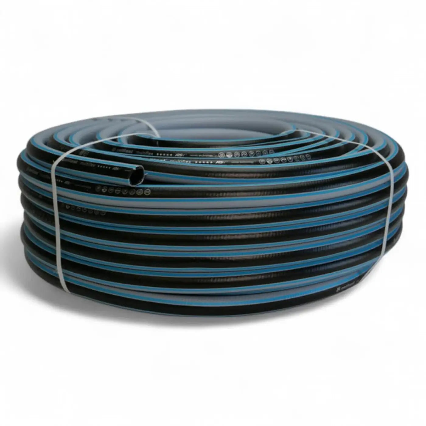 Coiled schwarz-blauer osmobil 50m 1/2 schlauch mit verstärkter äußerschicht als zuleitung zur teleskopstange
