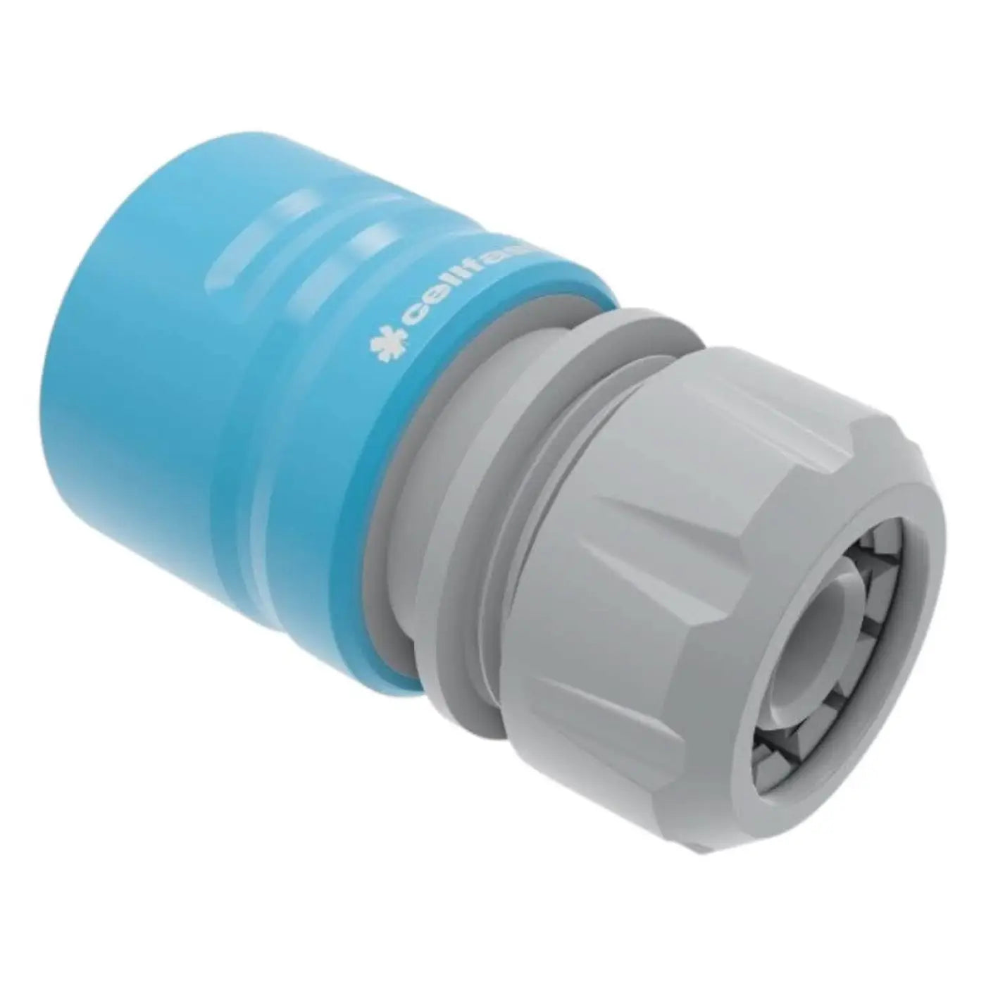 Osmobil gardena kompatible kupplung für 1/2 schlauch aus blauem und grauem kunststoff mit geriffelter oberfläche