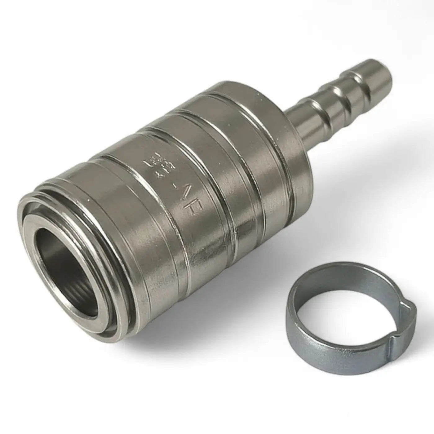 Osmobil profi gardena kompatible kupplung silberne metall luftschlauchverbinder mit gewinde und metall-sicherungsring