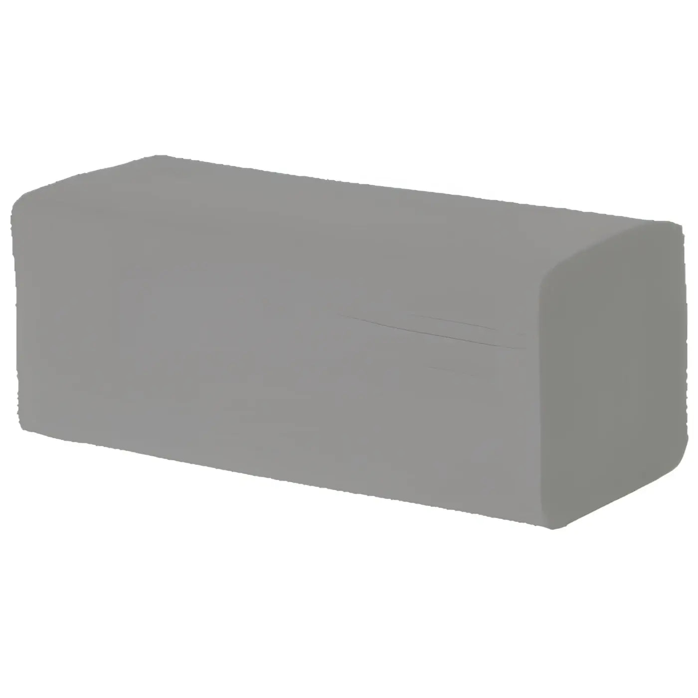 Ein grauer, rechteckiger radiergummi mit abgerundeten kanten und mattem finish für papierhandtücher 1-lagig recycling