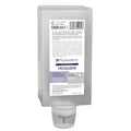 Graue plastikspenderflasche physioderm proglove hautschutzgel mit weißem etikett und schwarzem text zum handschutz