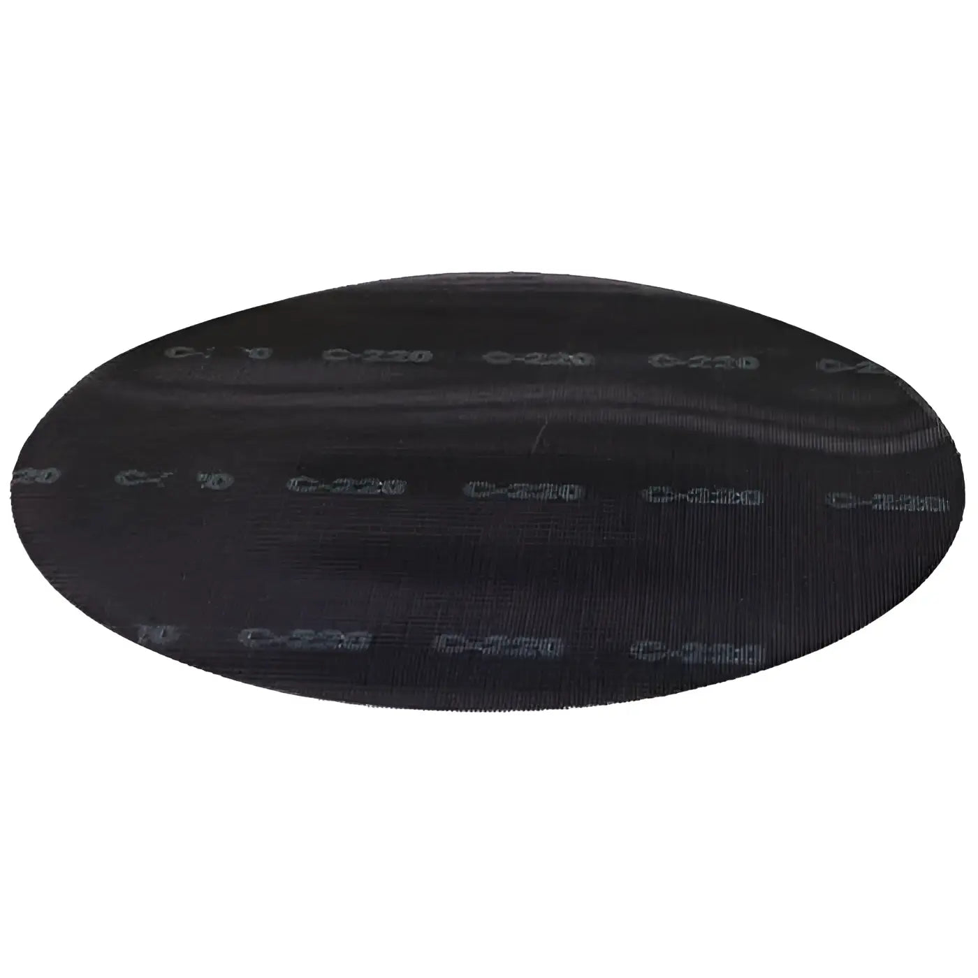 Schleifgitter feinschliff 16 zoll schwarzer kreisförmiger schleifscheibe mit strukturierter oberfläche und c-220 prägung