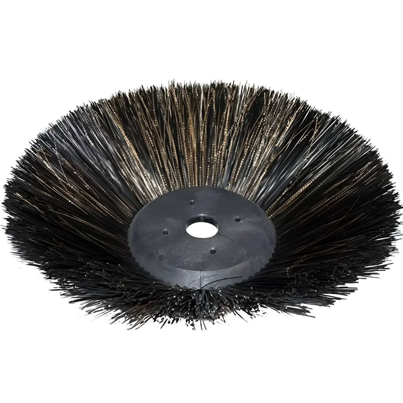 Seitenbesen kunststoffkörper t8300 mit schwarzen, dichten, steifen borsten und zentralem kunststoffnabe